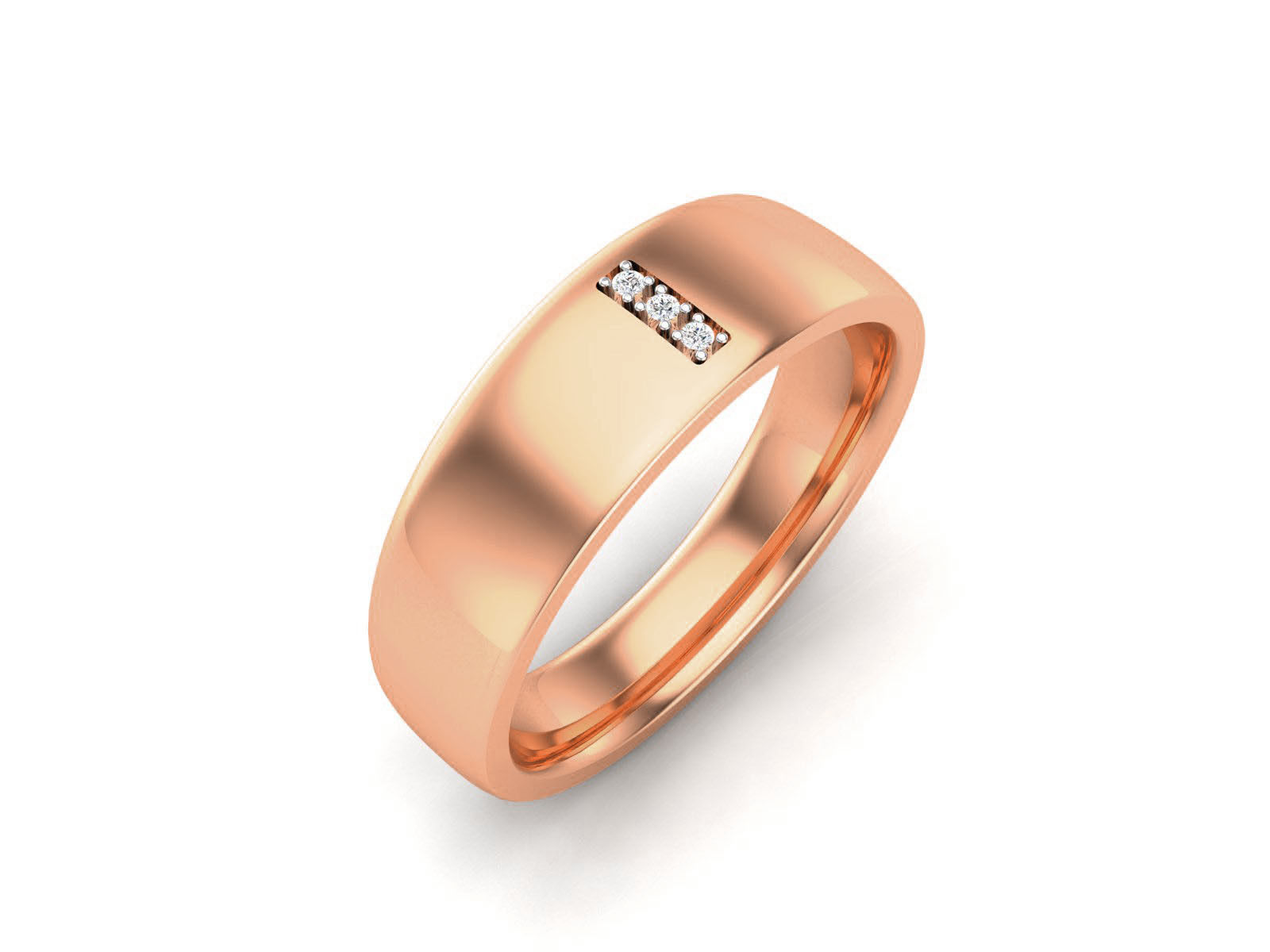 Diamond Band Ring 3dm render detail 3D print model_1