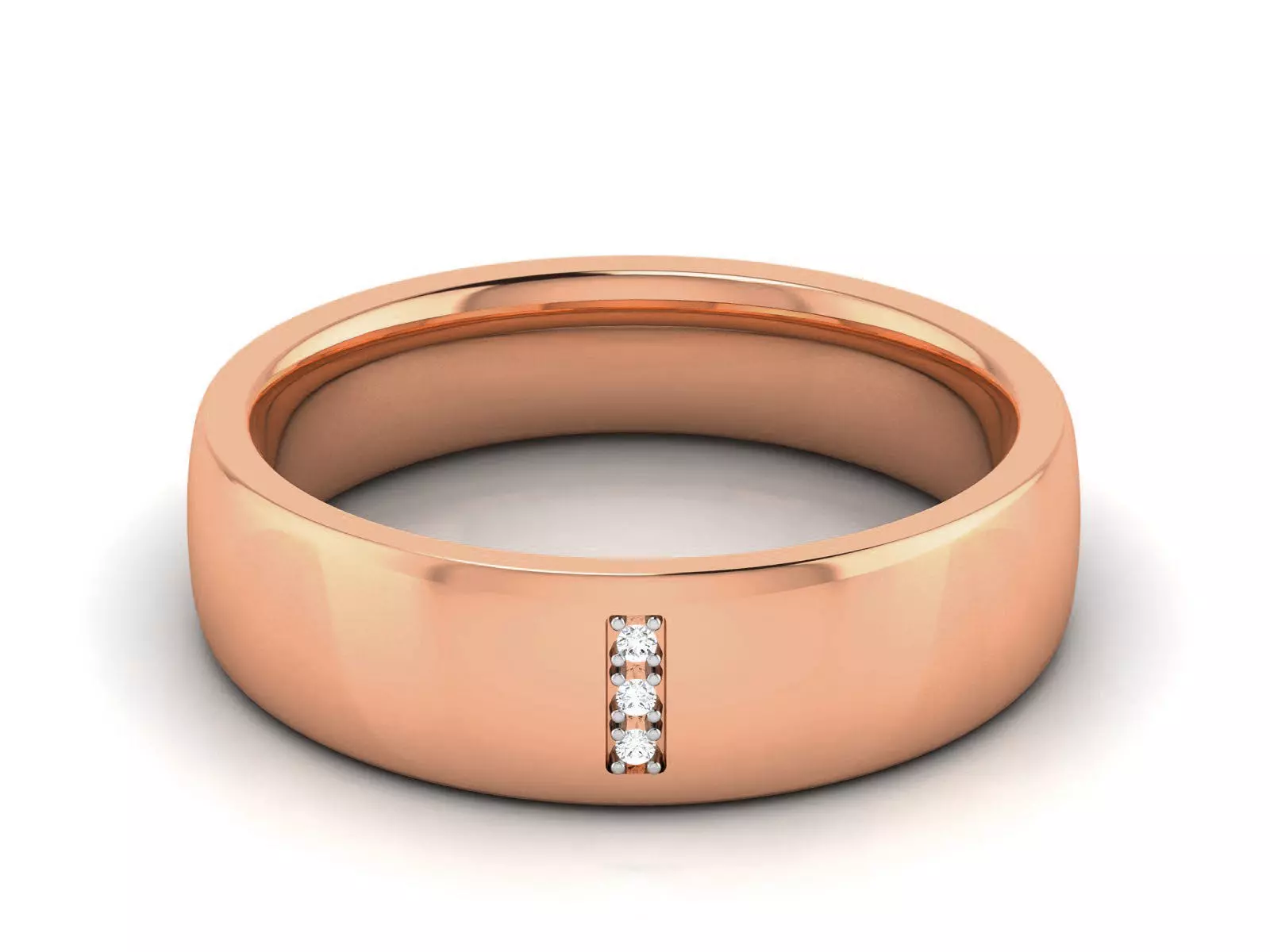 Diamond Band Ring 3dm render detail 3D print model_0