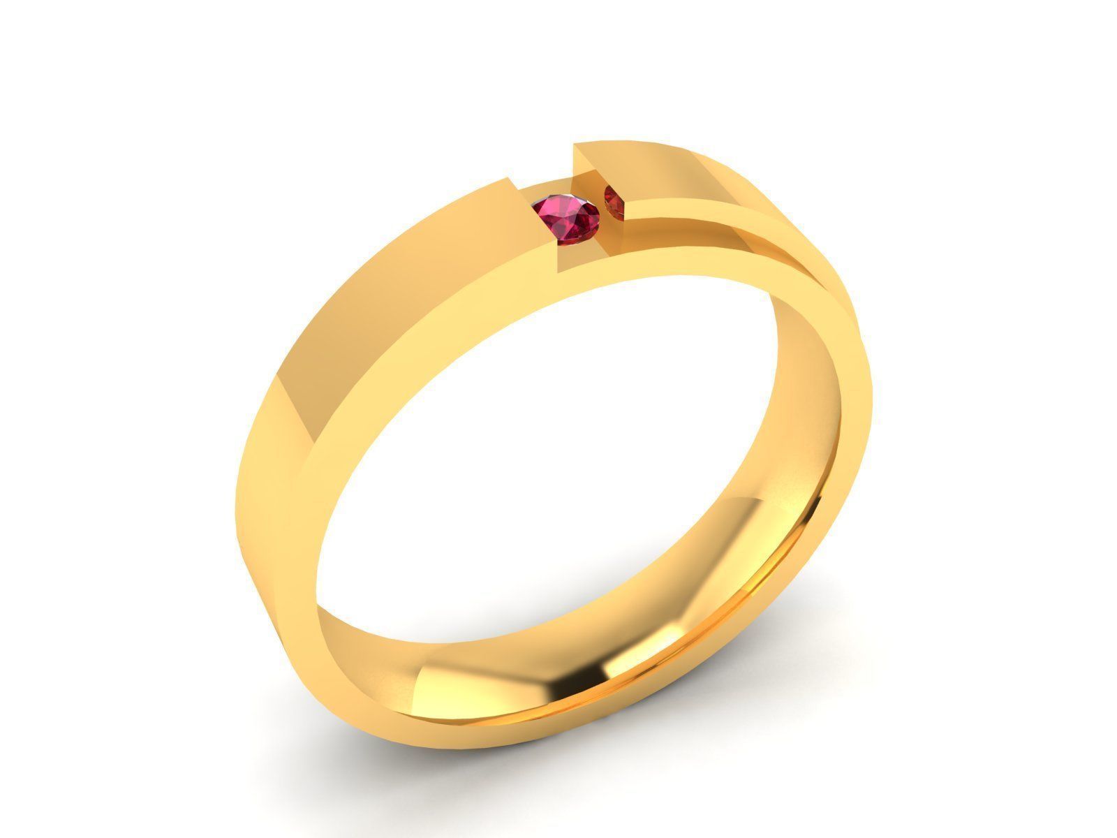 Diamond Band Ring 3dm render detail 3D print model_2