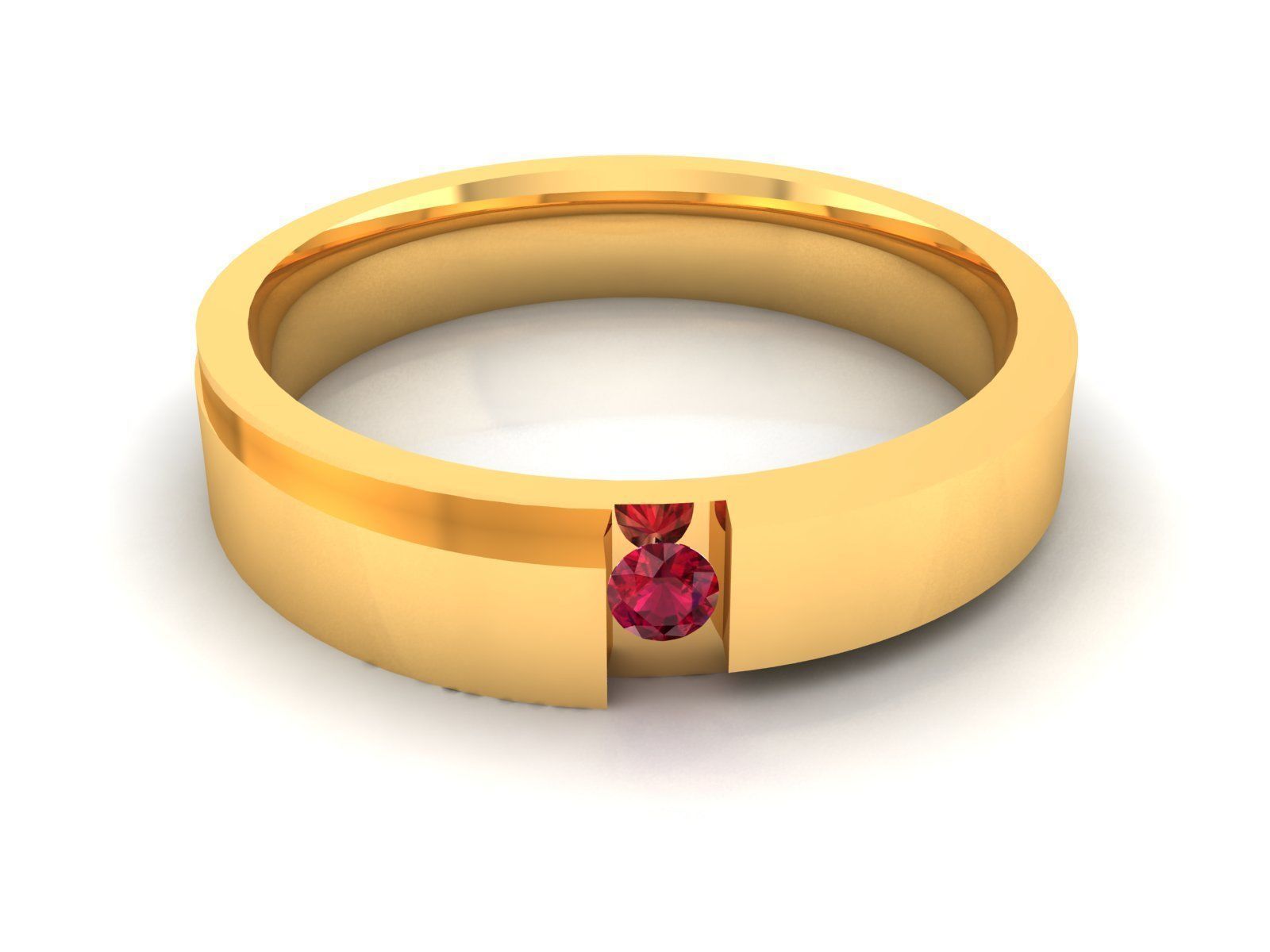 Diamond Band Ring 3dm render detail 3D print model_11