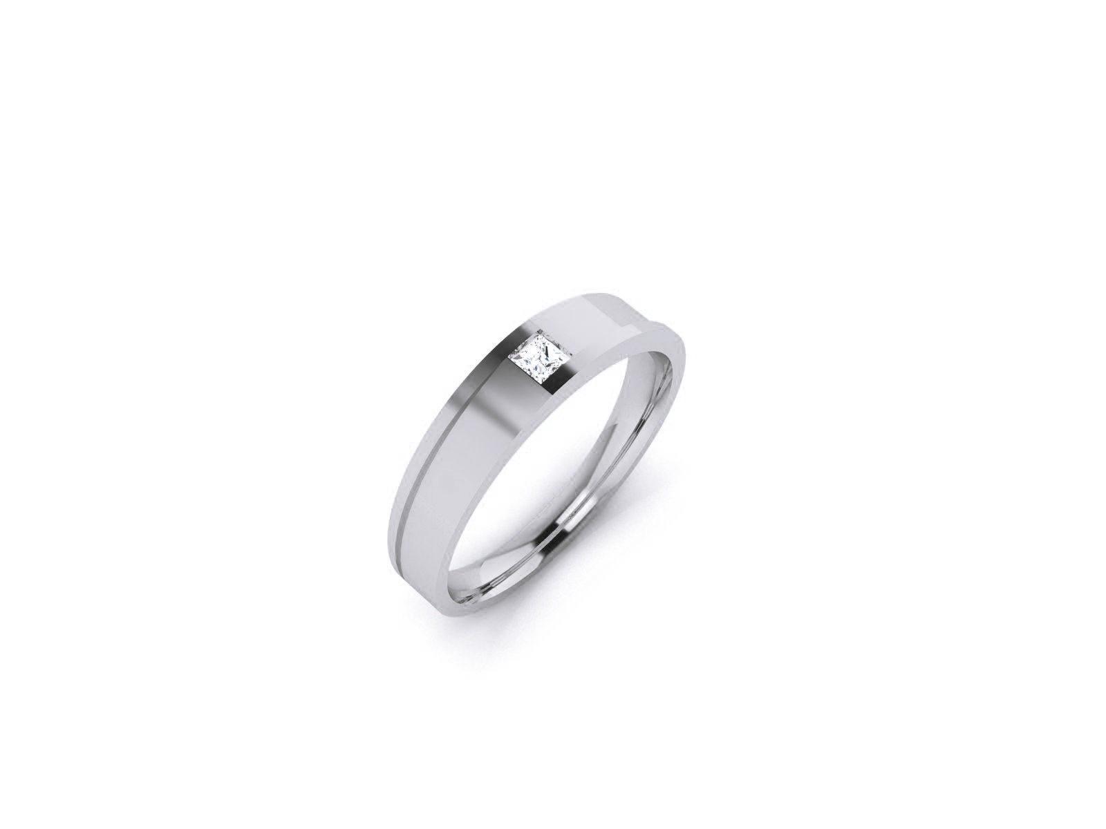 Diamond Band Ring 3dm render detail  3D print model_8