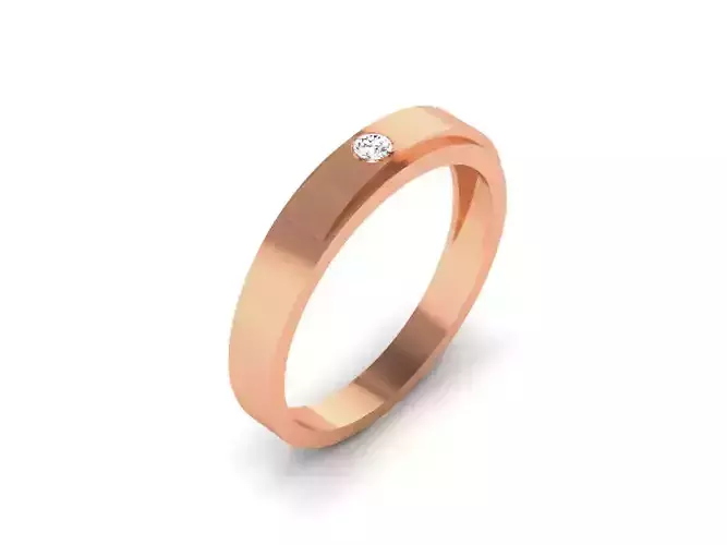 Diamond Band Ring 3dm render detail 