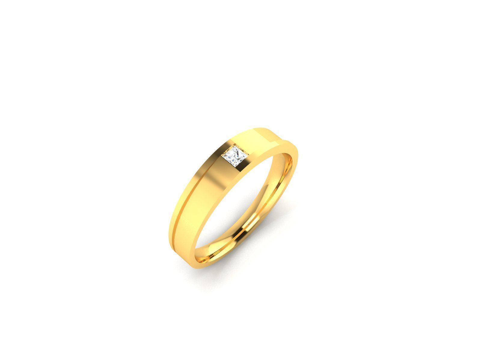 Diamond Band Ring 3dm render detail  3D print model_7