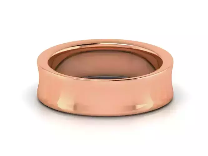 Plain Gold Band Ring 3dm render detail 