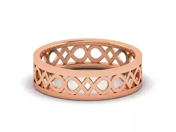 Plain Gold Band Ring 3dm render detail 