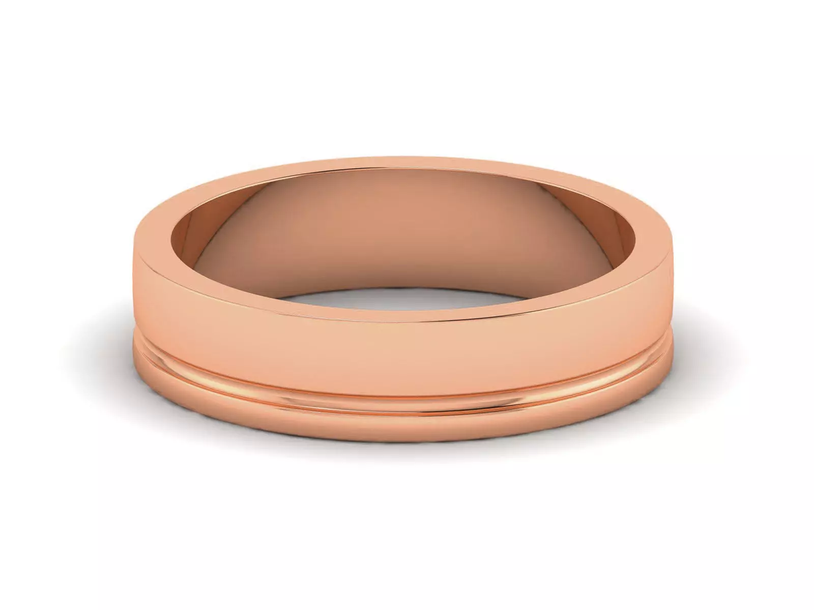 Plain Gold Band Ring 3dm render detail 3D print model