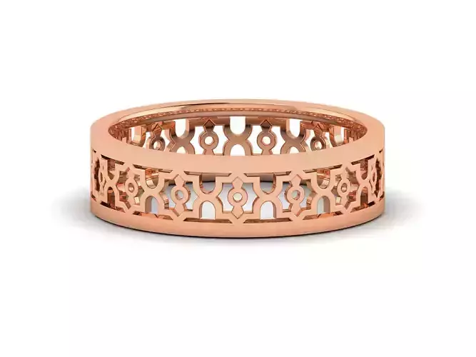 Plain Gold Band Ring 3dm render detail 