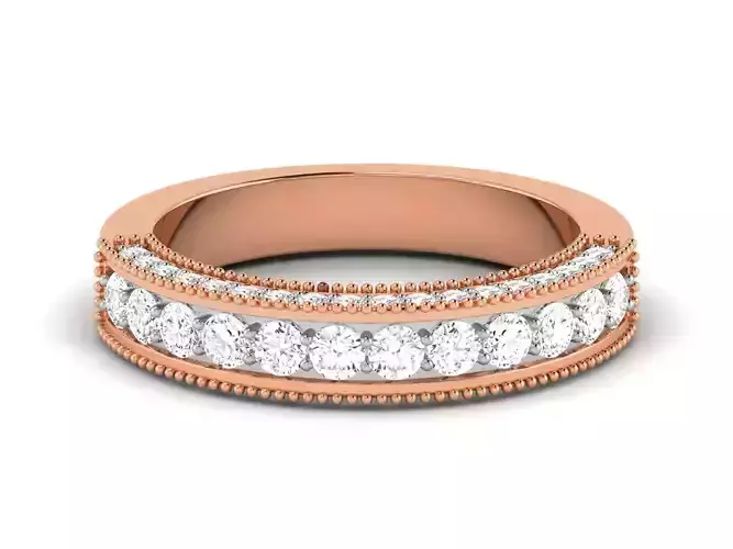 Diamond Band Ring 3dm render detail 