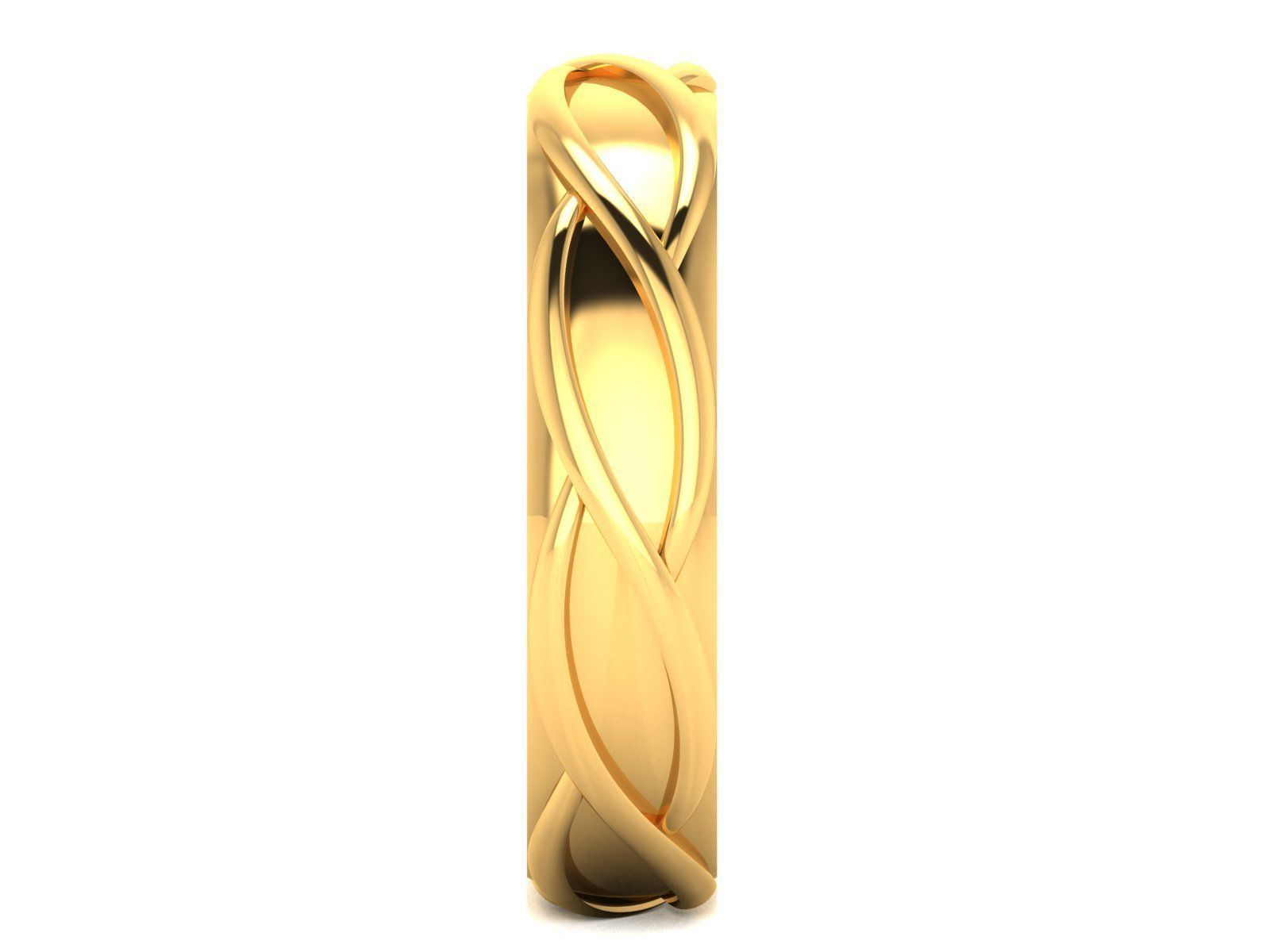 Plain Gold Band Ring 3dm render detail 3D print model_7