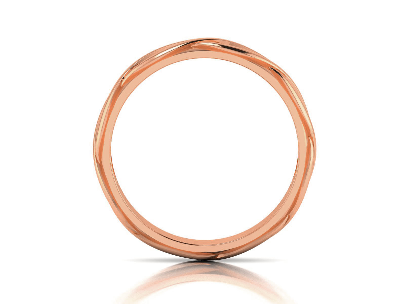 Plain Gold Band Ring 3dm render detail 3D print model_6