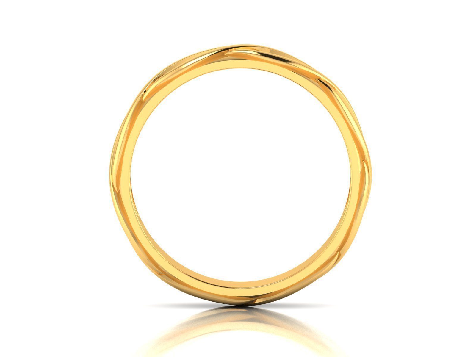 Plain Gold Band Ring 3dm render detail 3D print model_4