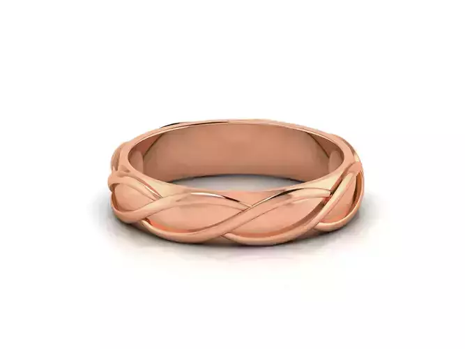 Plain Gold Band Ring 3dm render detail 