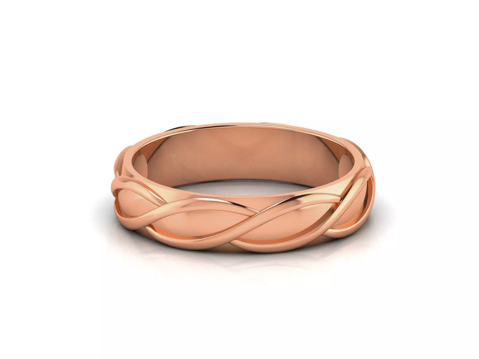 Plain Gold Band Ring 3dm render detail 3D print model_0