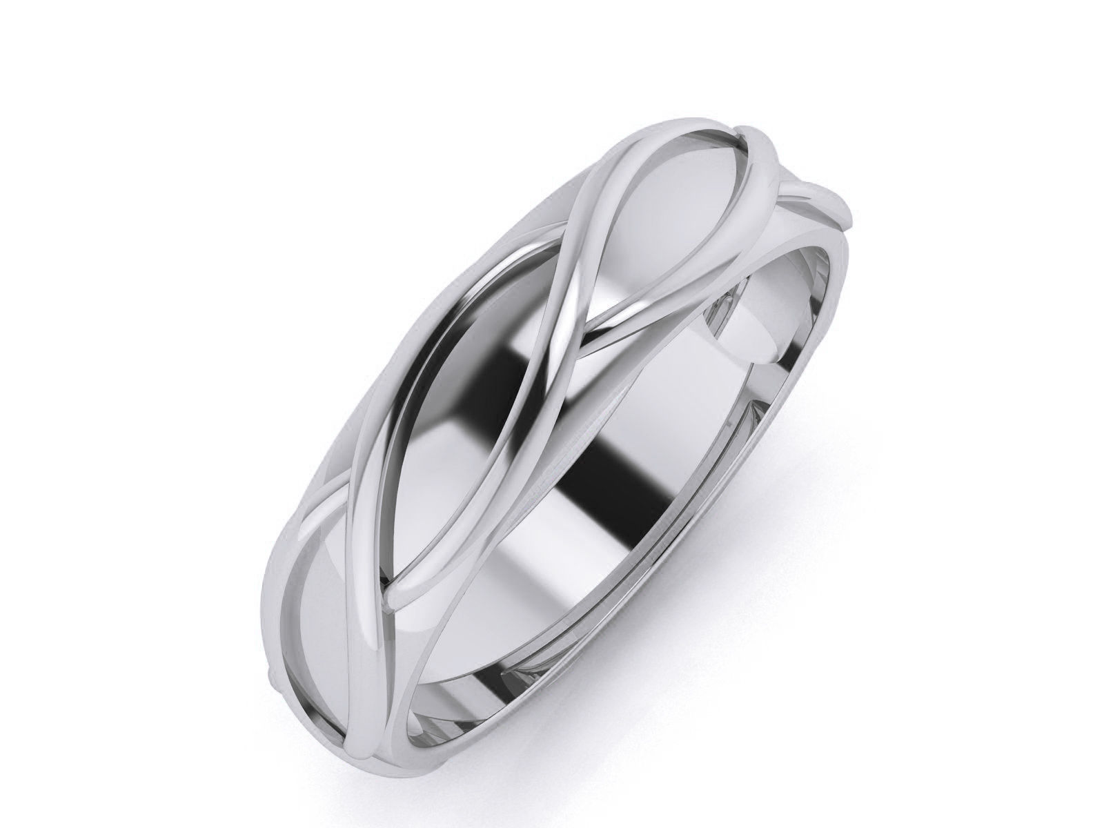 Plain Gold Band Ring 3dm render detail 3D print model_2