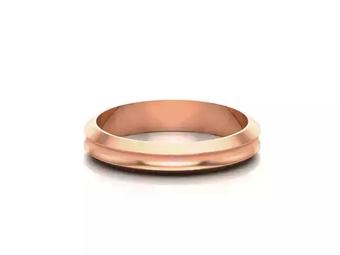 Plain Gold Band Ring 3dm render detail 