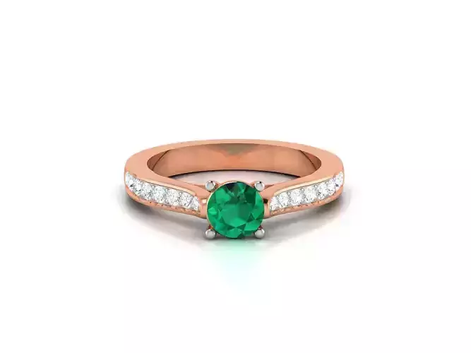 Women Solitaire Diamond Ring 3dm renders detail