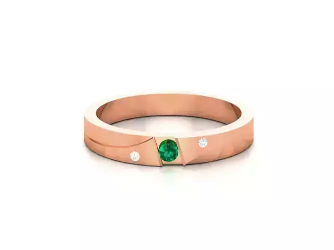 Diamond Band Ring 3dm render detail 