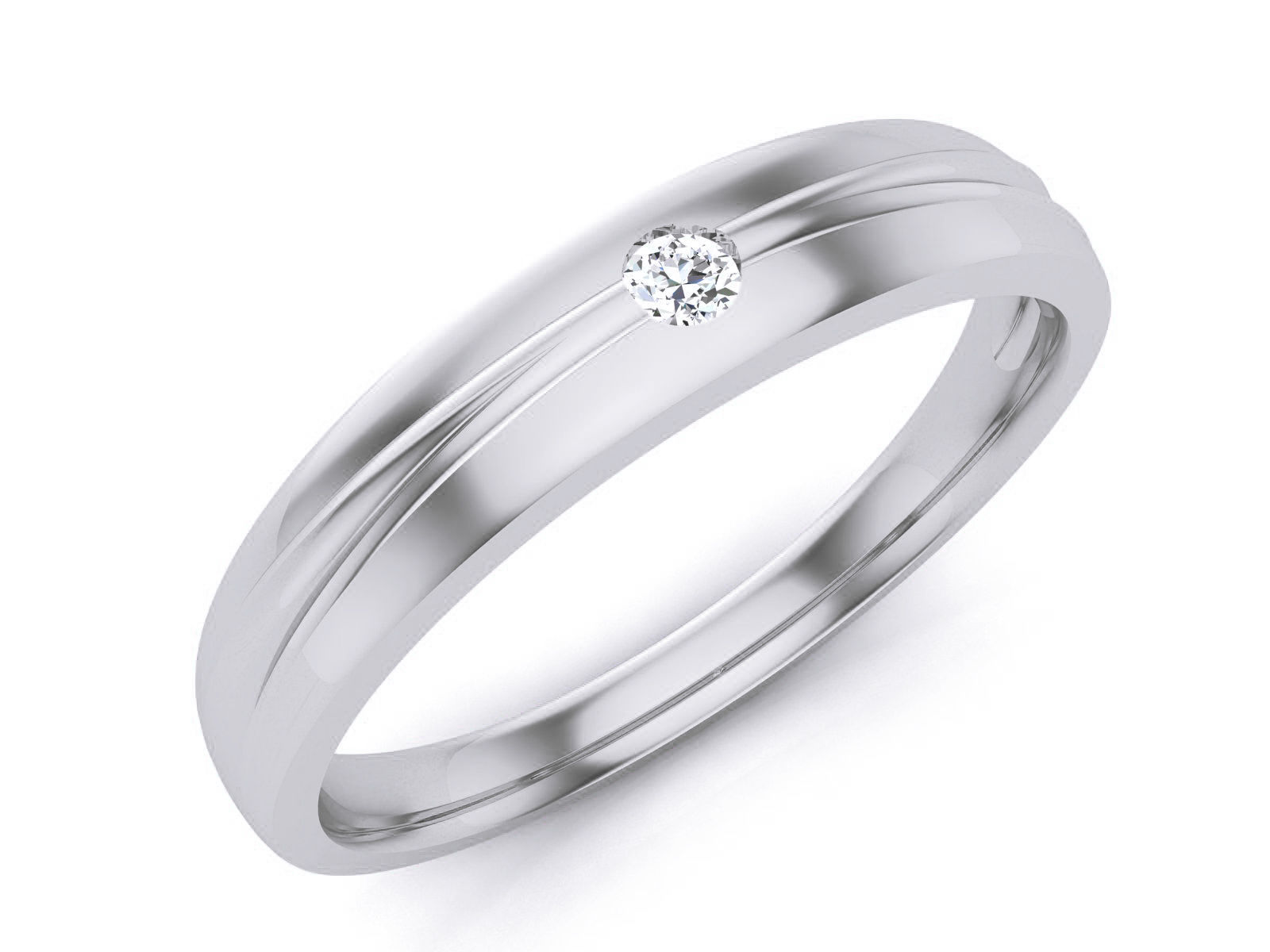 Diamond Band Ring 3dm render detail  3D print model_3