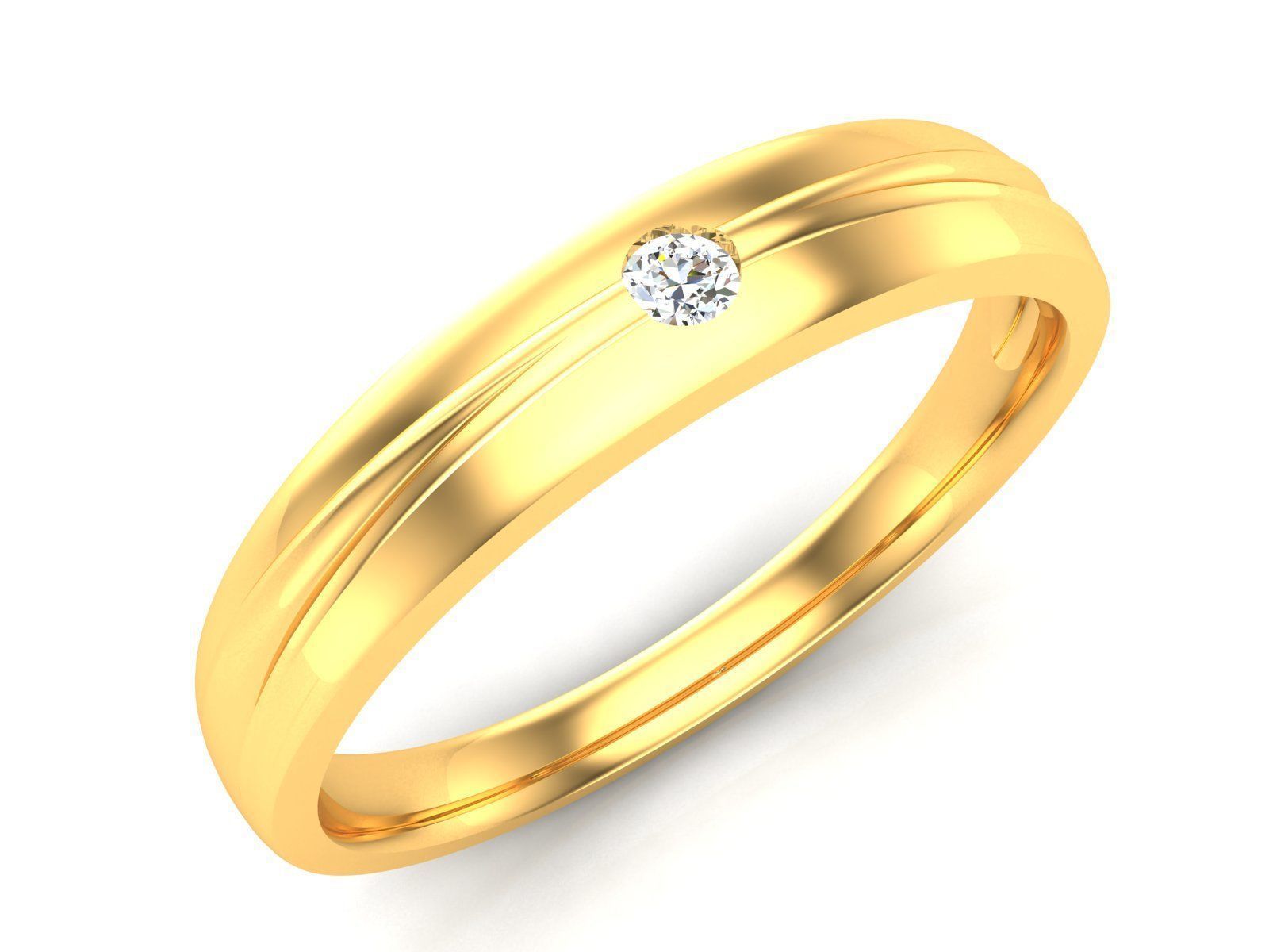 Diamond Band Ring 3dm render detail  3D print model_2