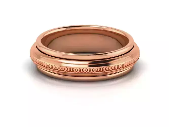 Plain Gold Band Ring 3dm render detail 