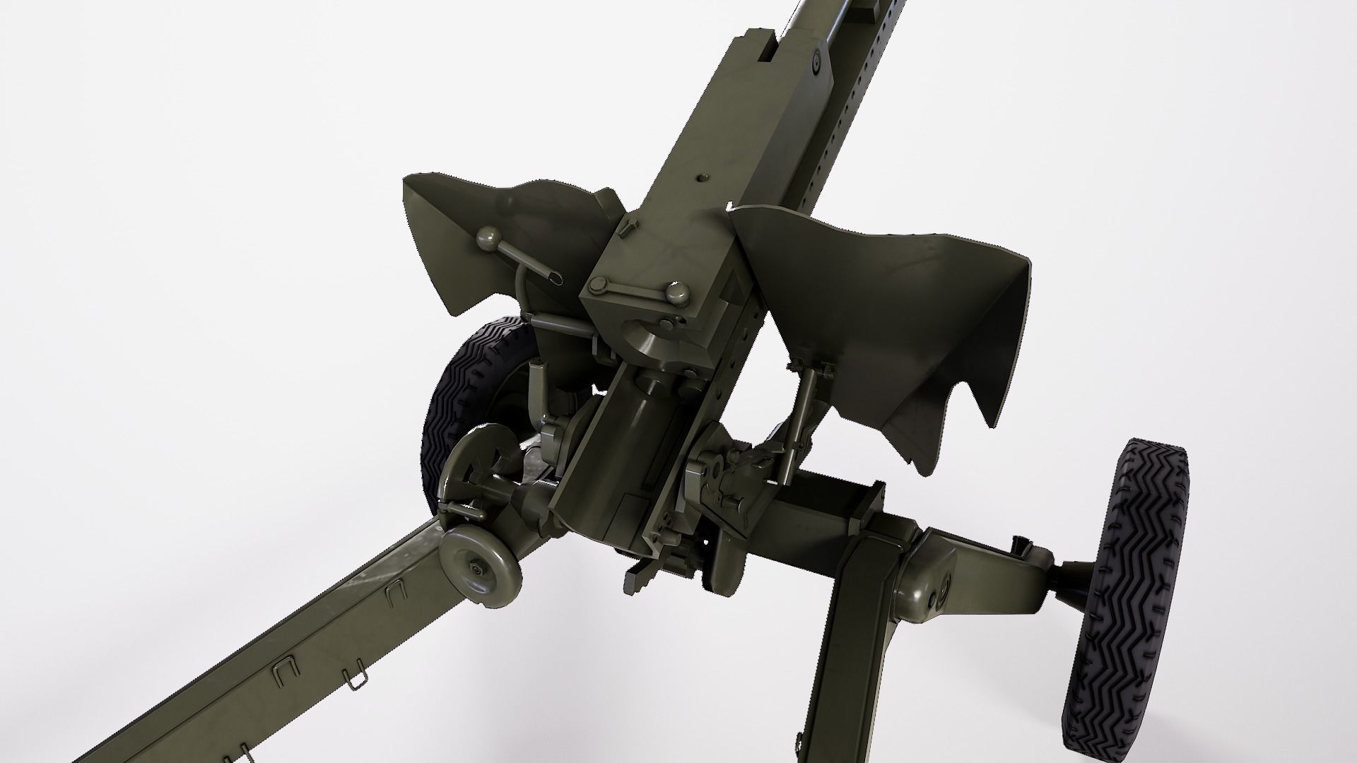 76 mm Mountain Gun M-99 2A2 Low-poly 3D model_5