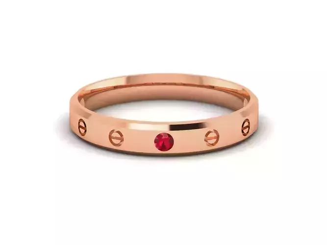 Diamond Band Ring 3dm render detail 