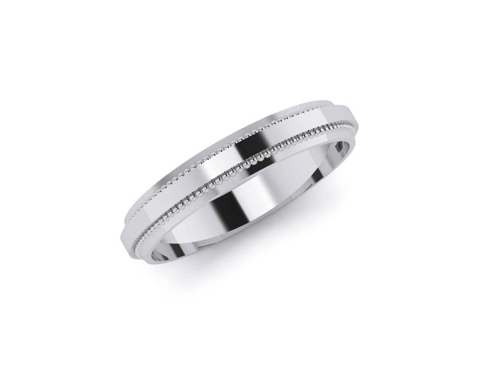 Plain Gold Band Ring 3dm render detail 3D print model_3