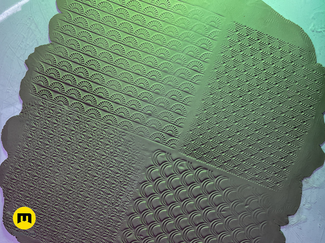 Texture Rollers - Art Deco Wide Patterns 3D print model_8