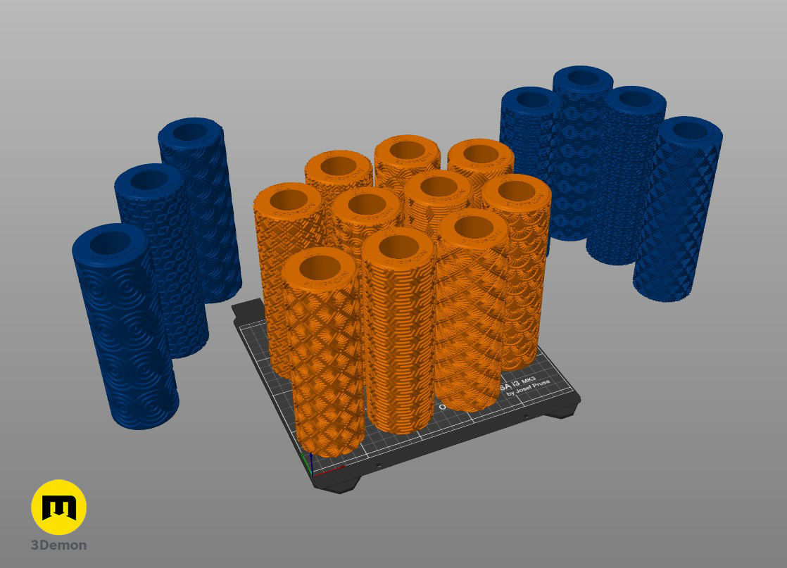 Texture Rollers - Art Deco Wide Patterns 3D print model_5