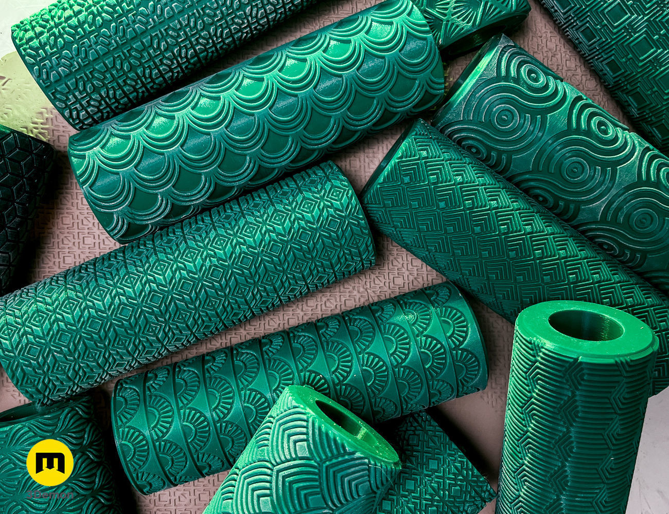 Texture Rollers - Art Deco Wide Patterns 3D print model_6