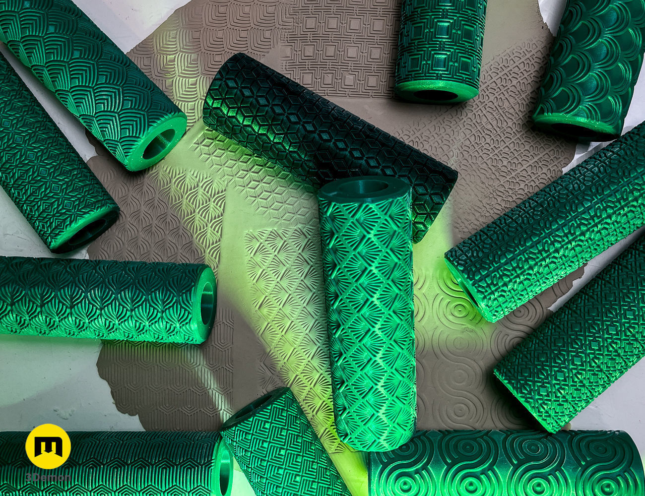 Texture Rollers - Art Deco Wide Patterns 3D print model_4