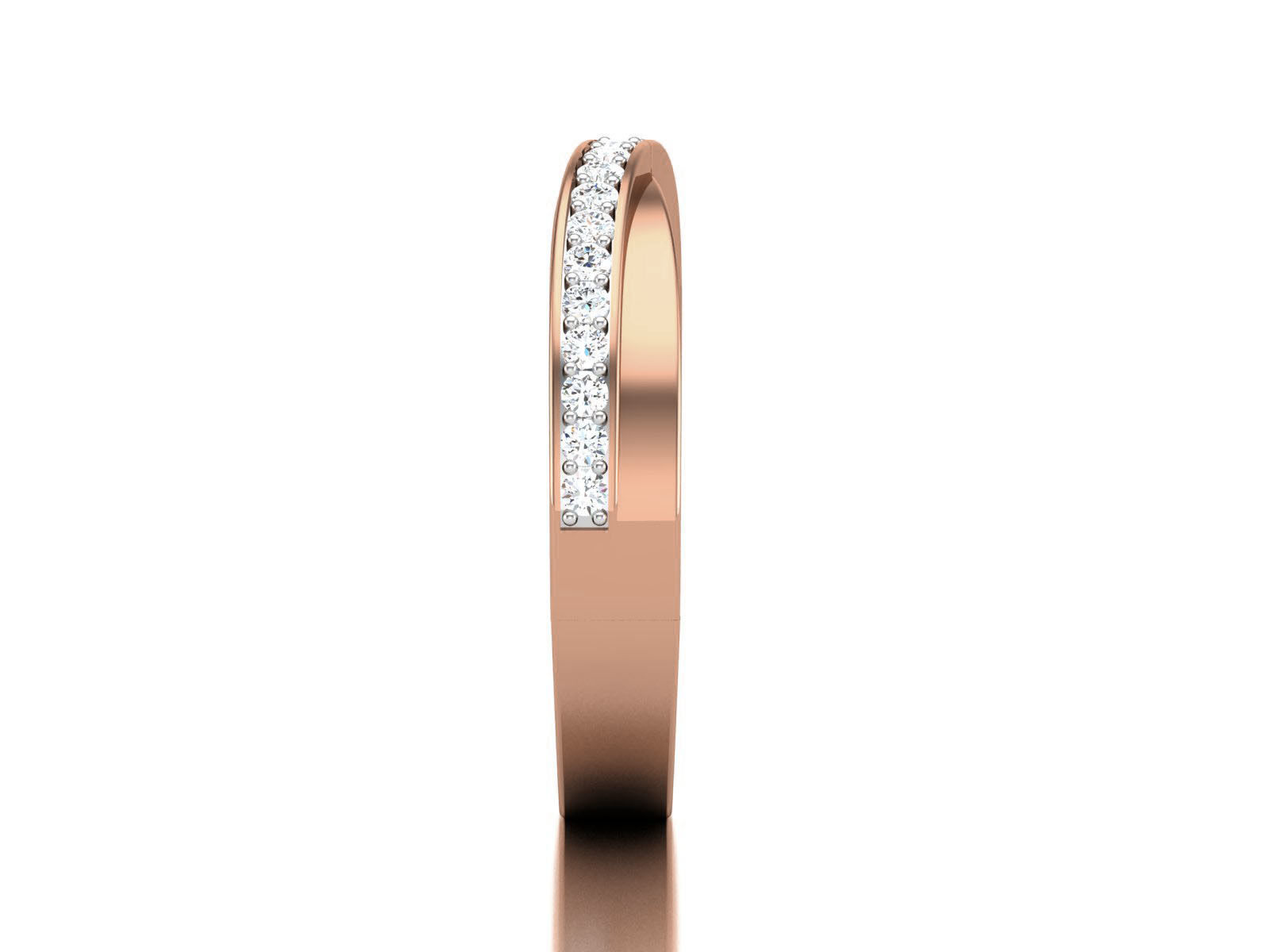 Diamond Band Ring 3dm render detail 3D print model_4