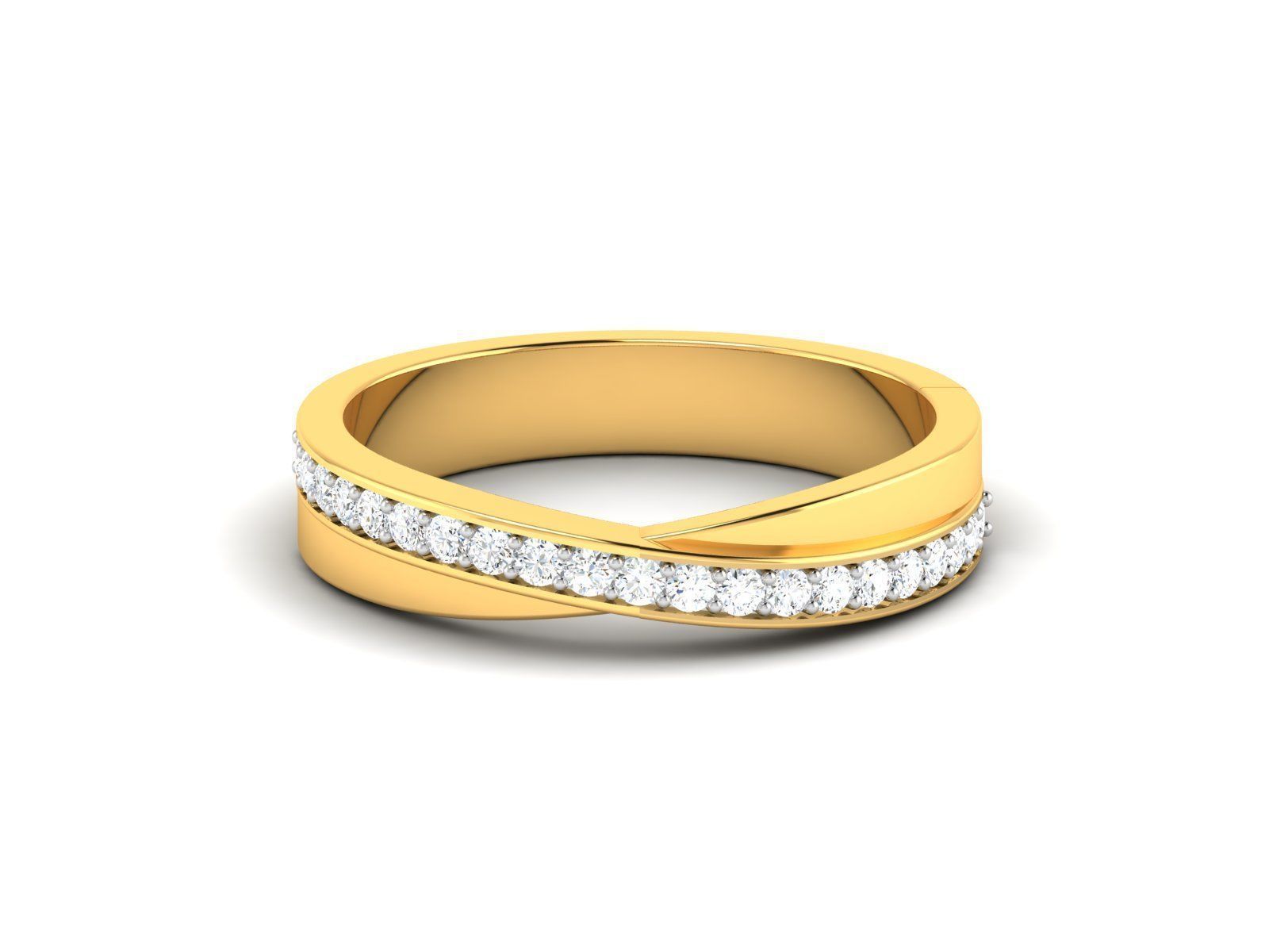 Diamond Band Ring 3dm render detail 3D print model_5