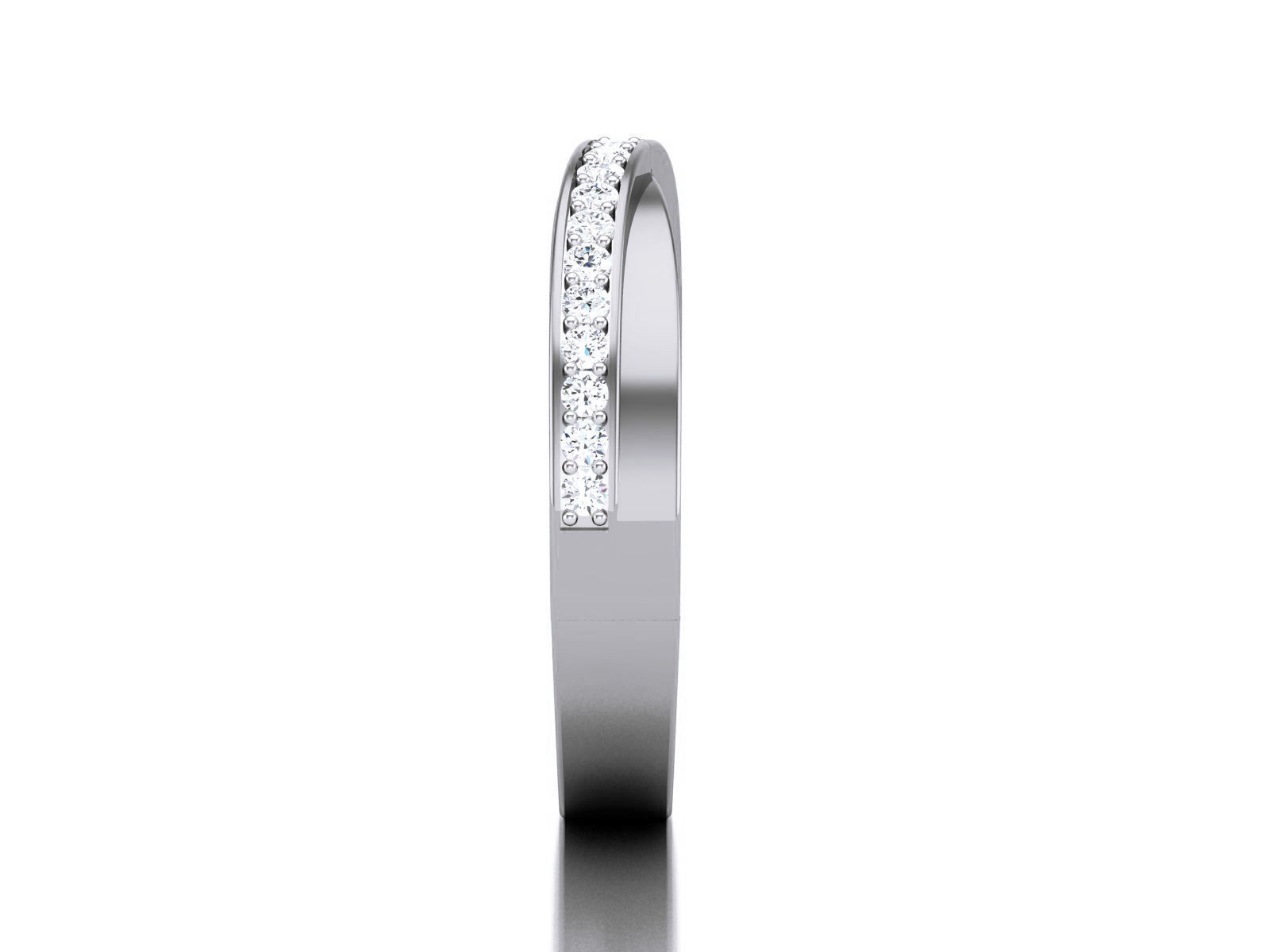 Diamond Band Ring 3dm render detail 3D print model_3