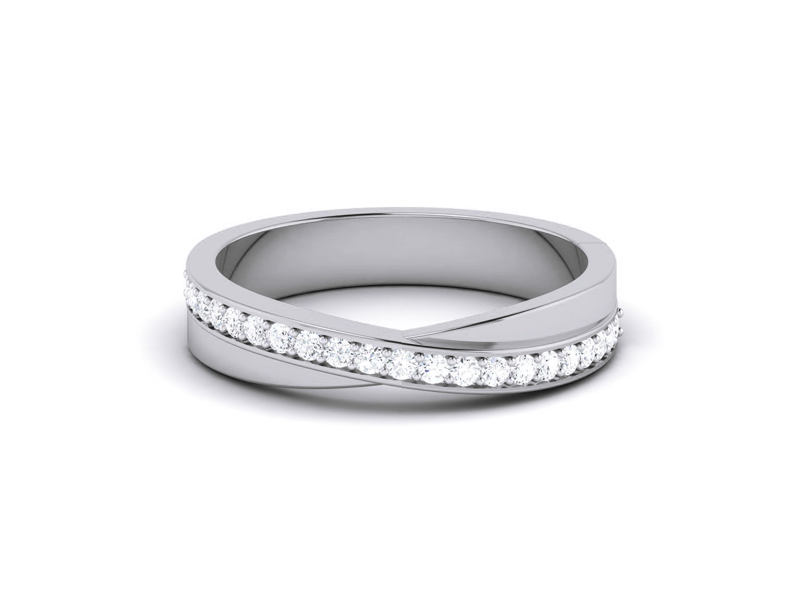 Diamond Band Ring 3dm render detail 3D print model_6