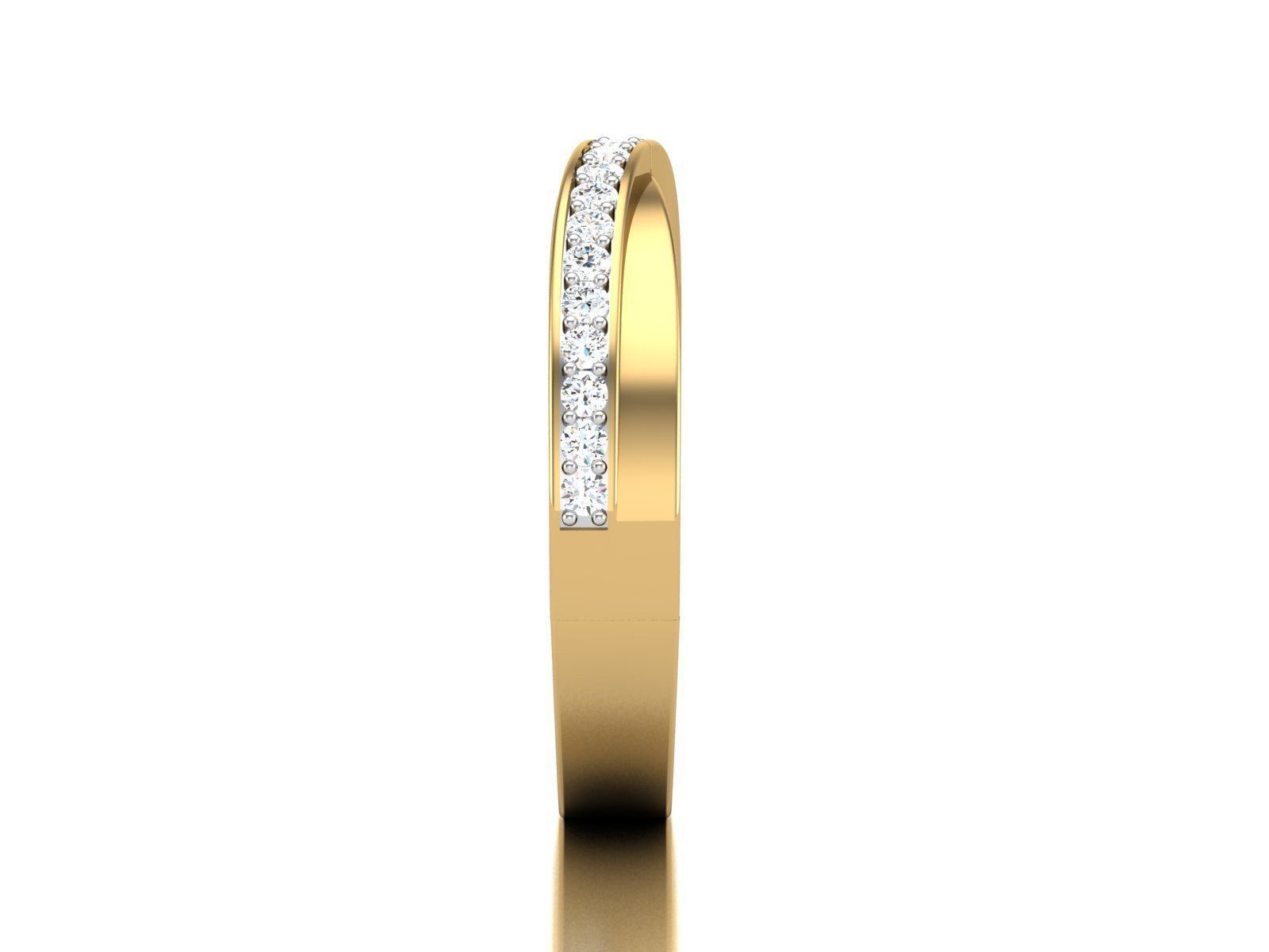 Diamond Band Ring 3dm render detail 3D print model_2
