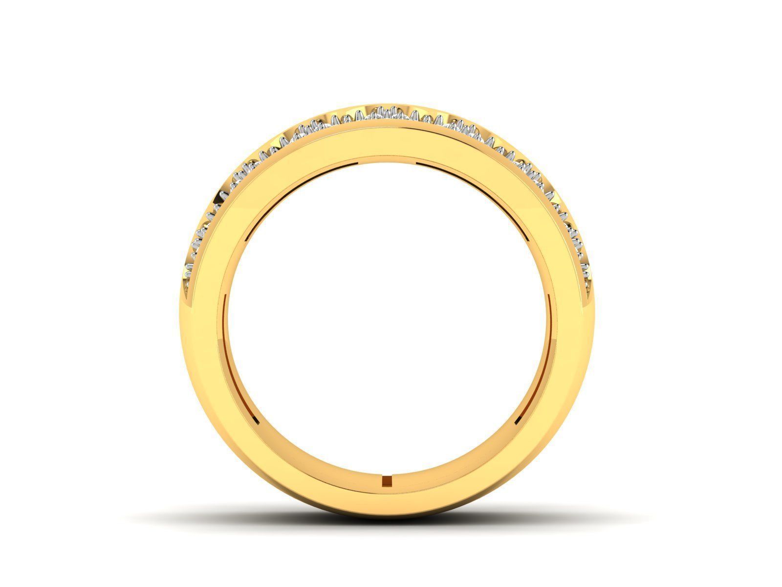 Diamond Band Ring 3dm render detail 3D print model_7