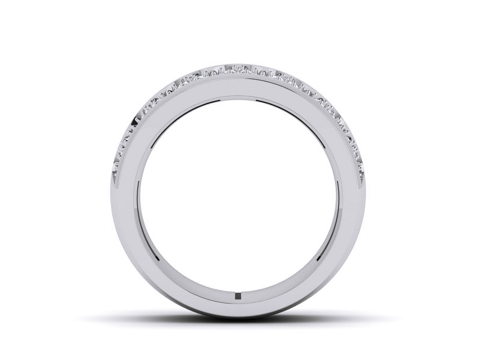 Diamond Band Ring 3dm render detail 3D print model_5