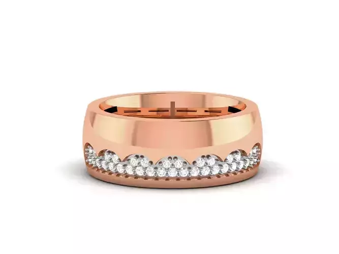 Diamond Band Ring 3dm render detail 