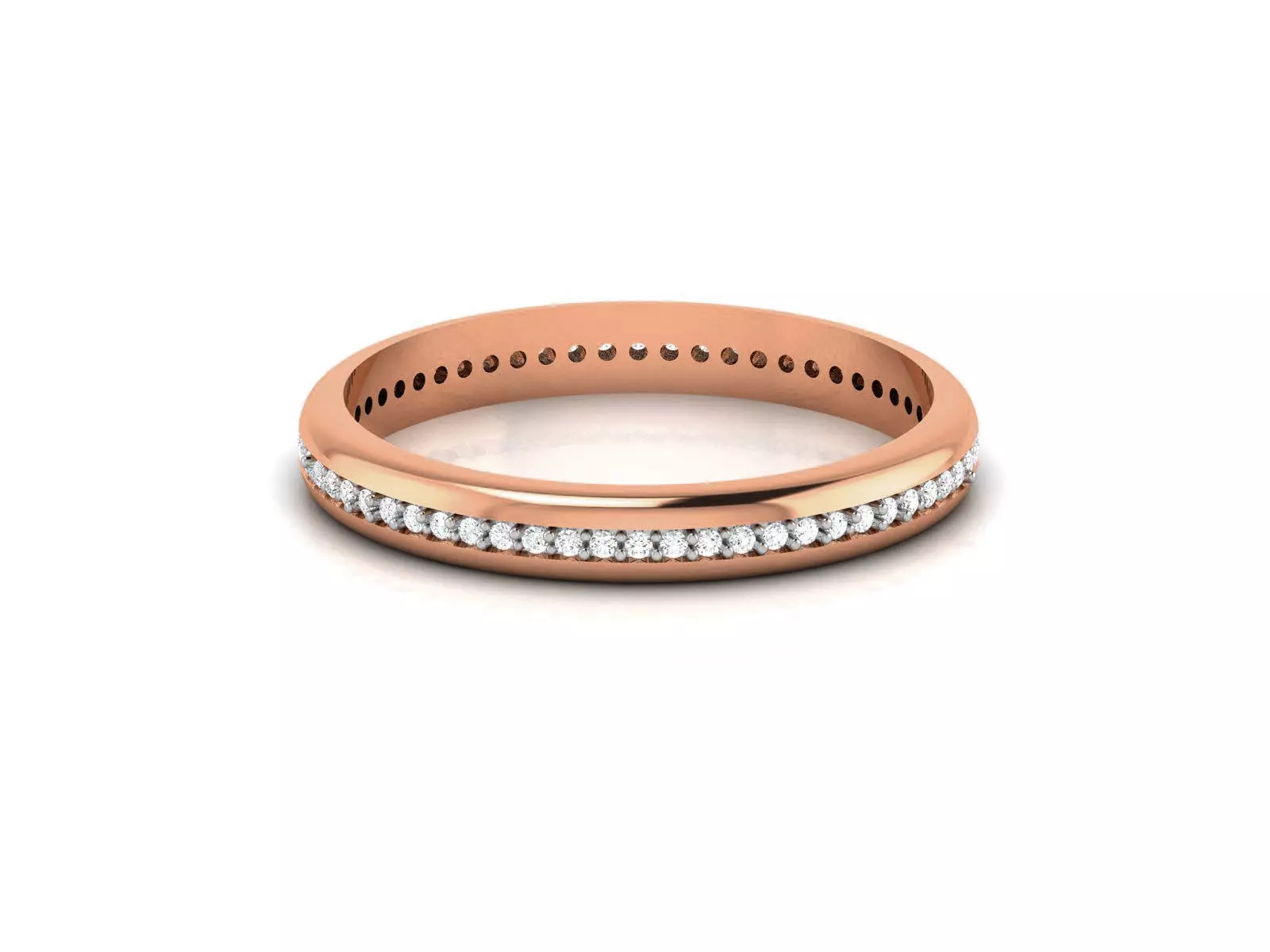 Diamond Band Ring 3dm render detail 3D print model_0