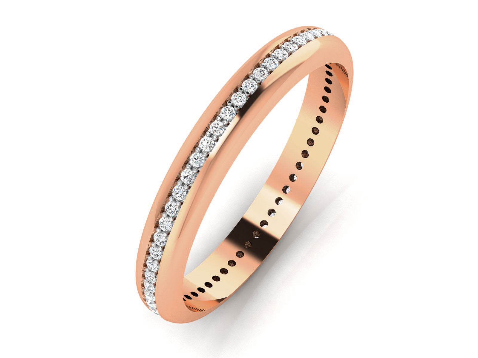 Diamond Band Ring 3dm render detail 3D print model_1