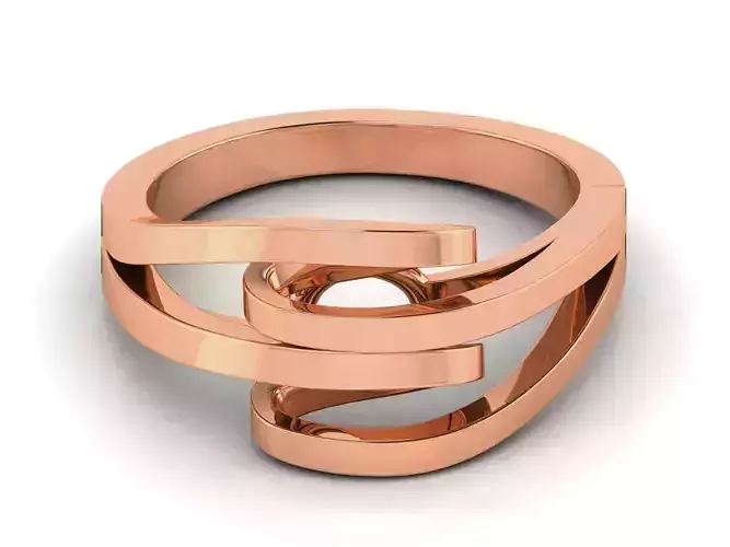 Women Plain Gold Ring 3dm renders detail