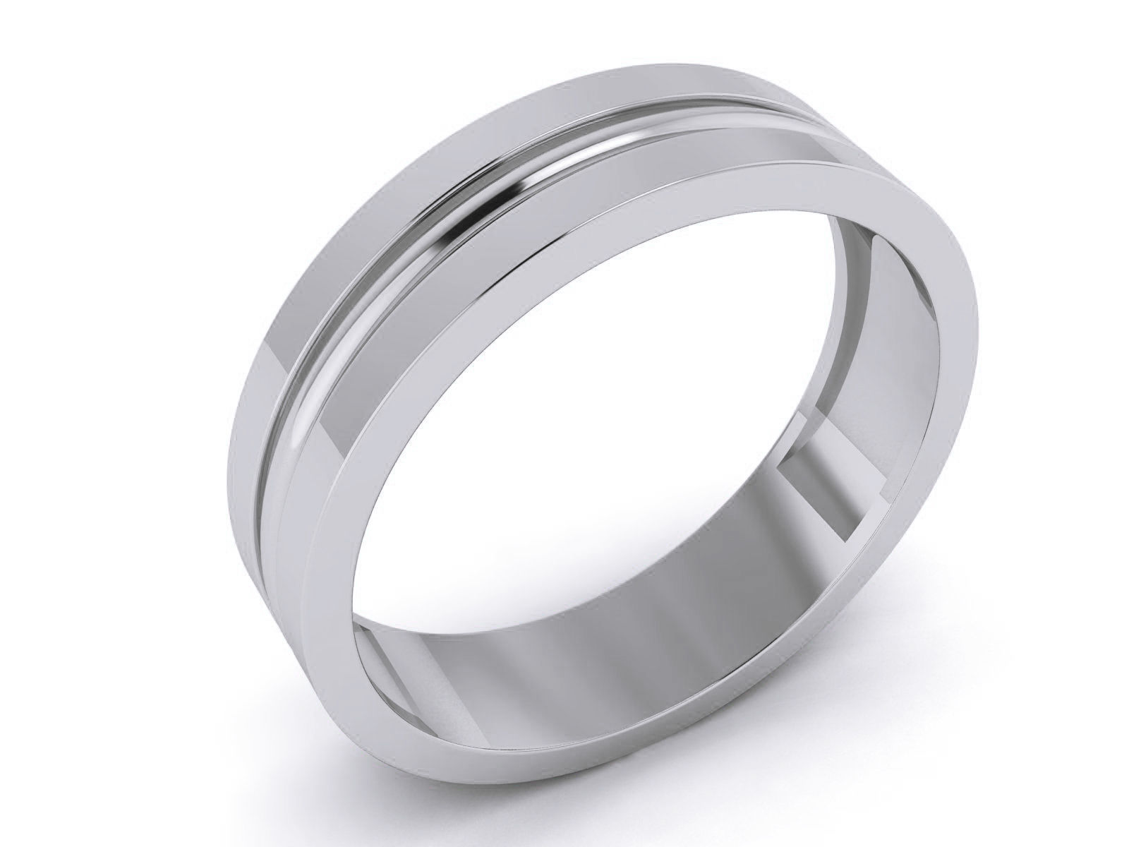 Plain Gold Band Ring 3dm render detail 3D print model_3