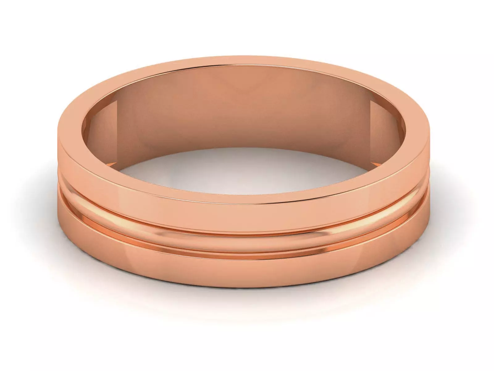 Plain Gold Band Ring 3dm render detail 3D print model_0