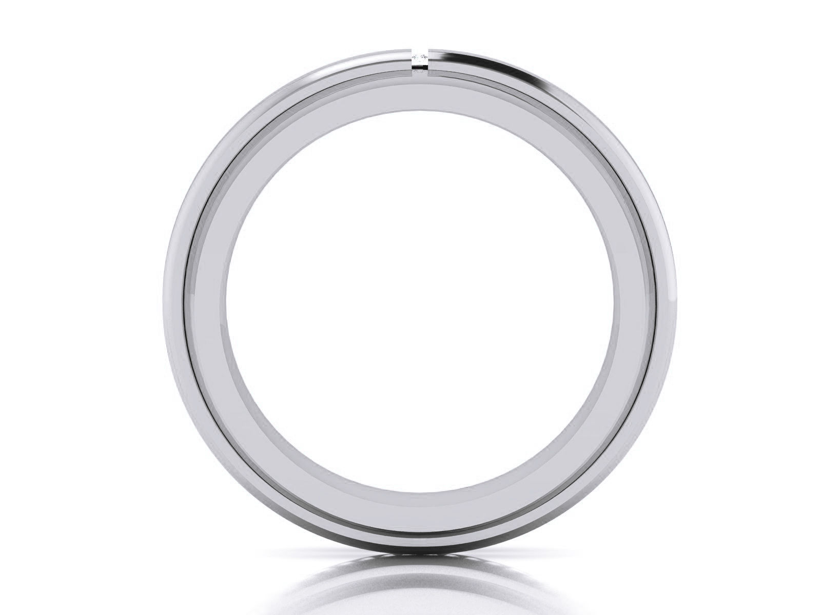 Diamond Band Ring 3dm render detail 3D print model_6