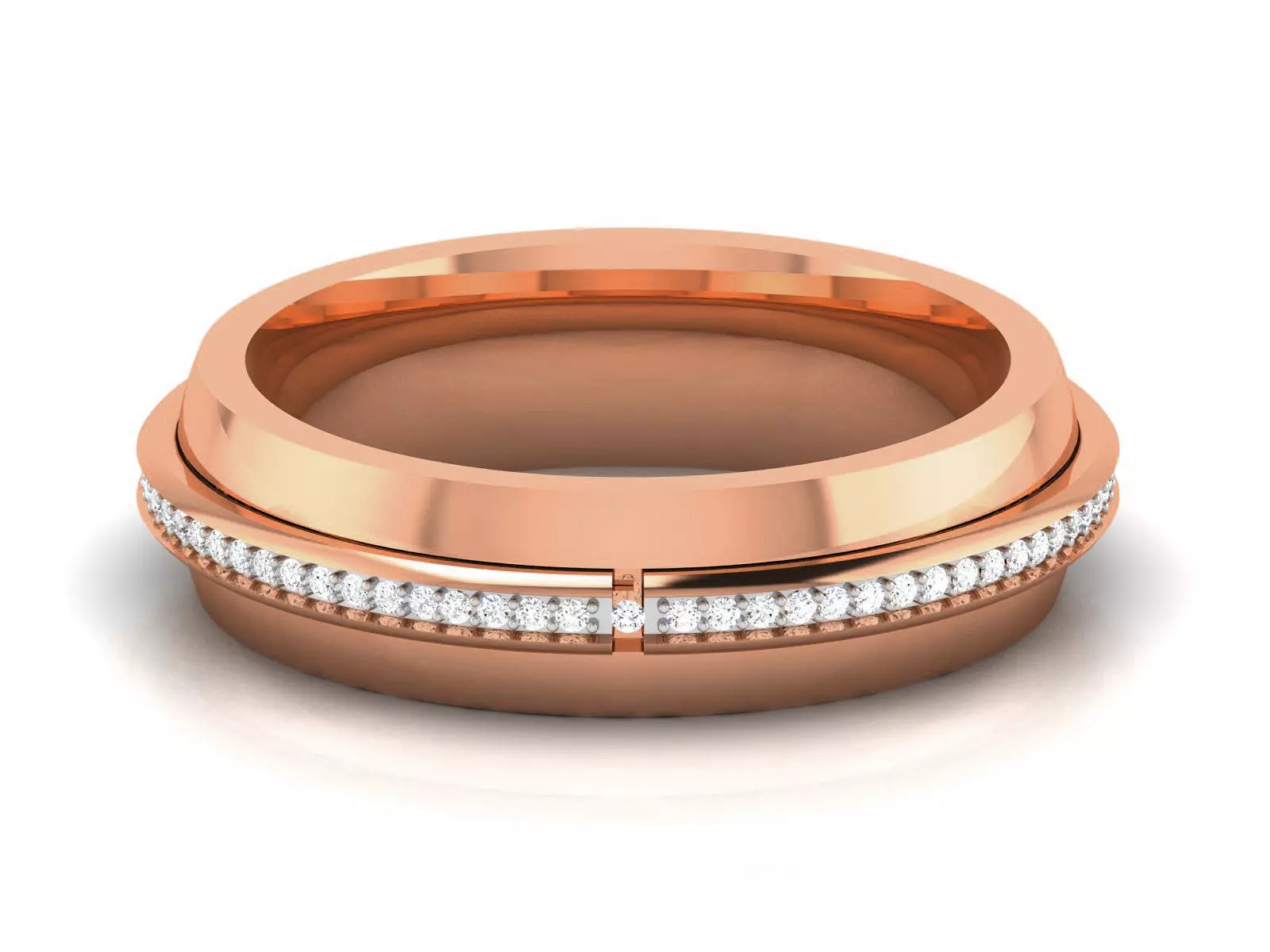 Diamond Band Ring 3dm render detail 3D print model_0