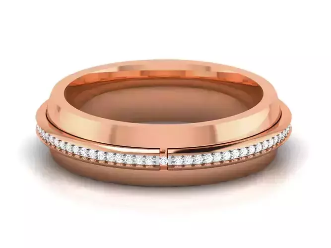 Diamond Band Ring 3dm render detail 