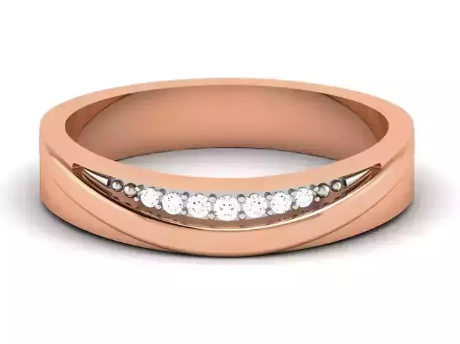 Diamond Band Ring 3dm render detail 