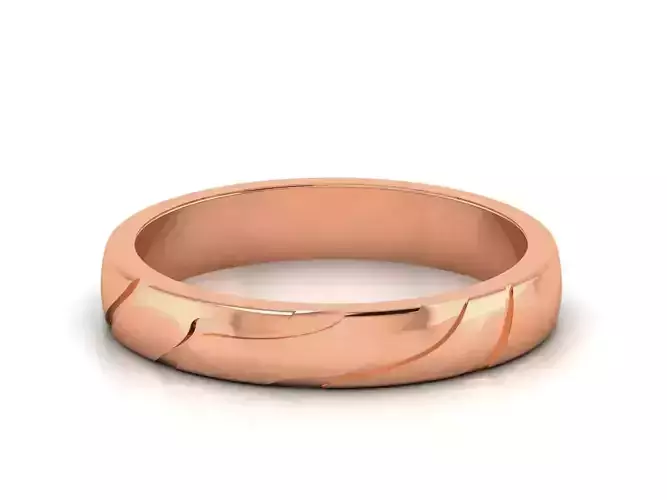 Plain Gold Band Ring 3dm render detail 