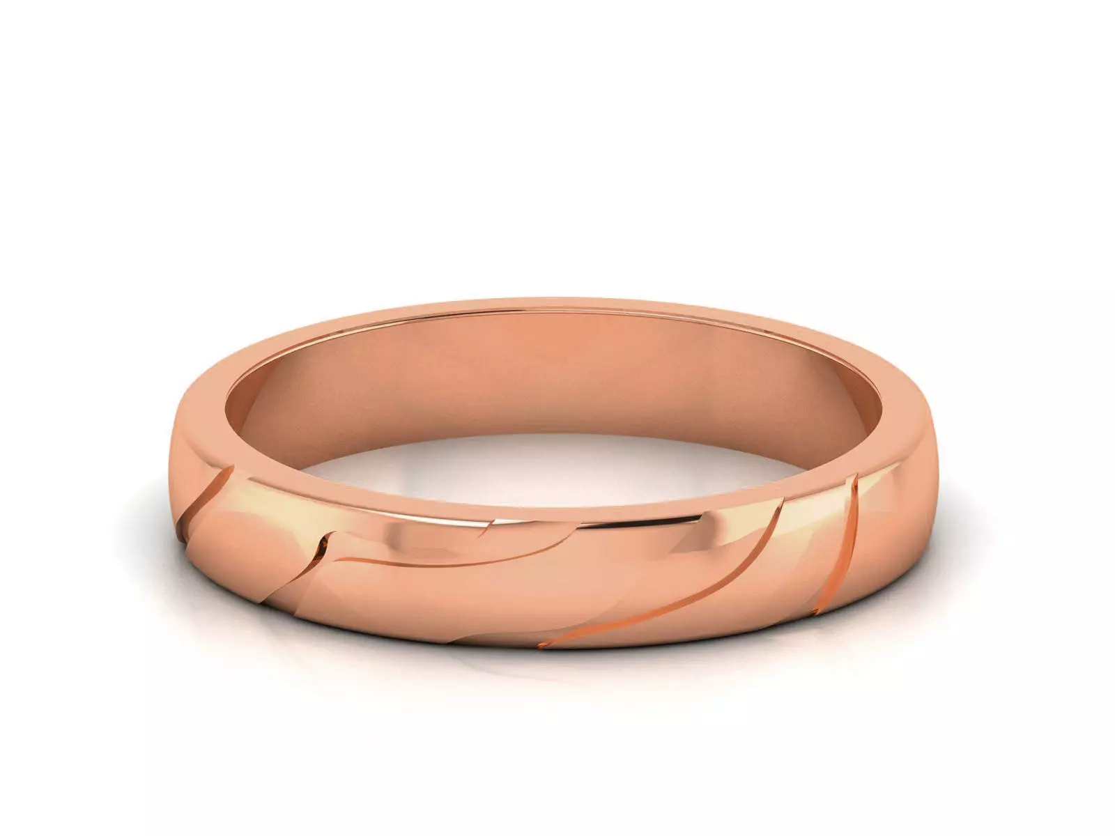 Plain Gold Band Ring 3dm render detail  3D print model_0